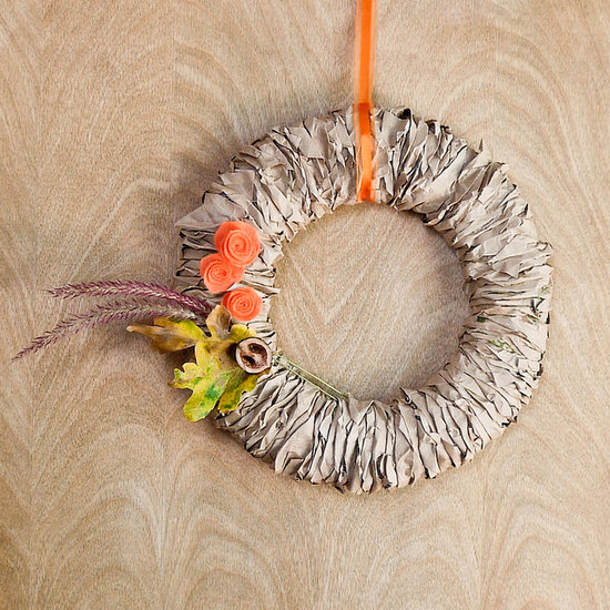 paper bag wreath