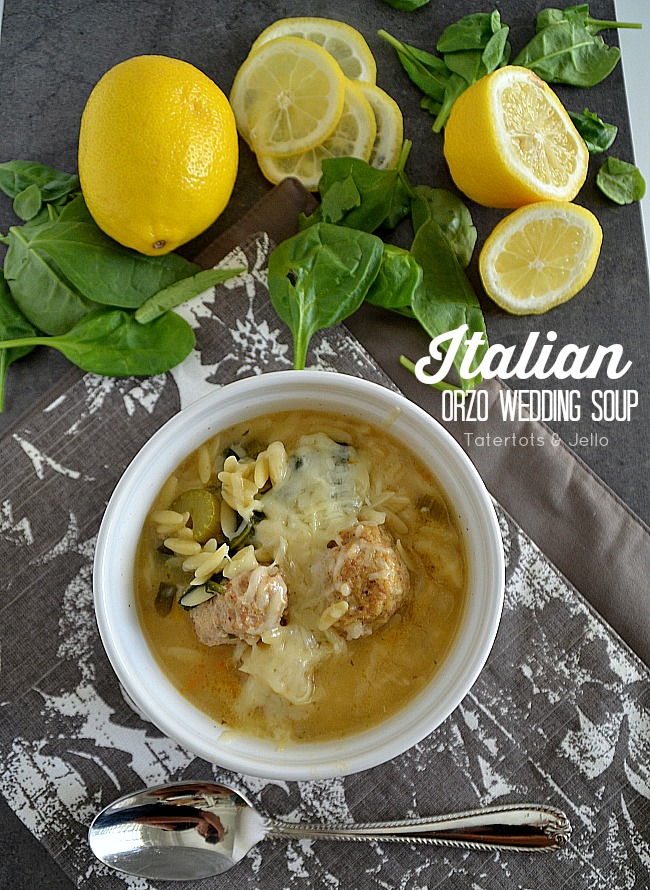 Italian orzo wedding soup recipe at tatertots and jello
