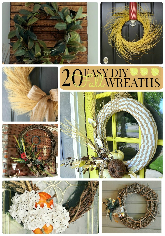 Great Ideas — 20 Easy DIY Fall Wreaths!