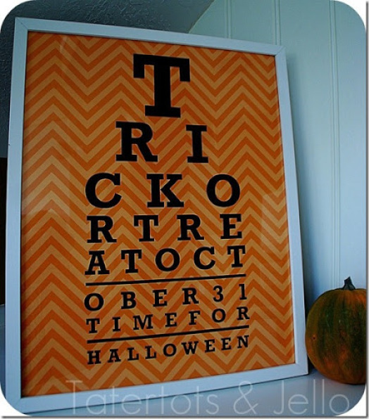 halloween eye chart printable