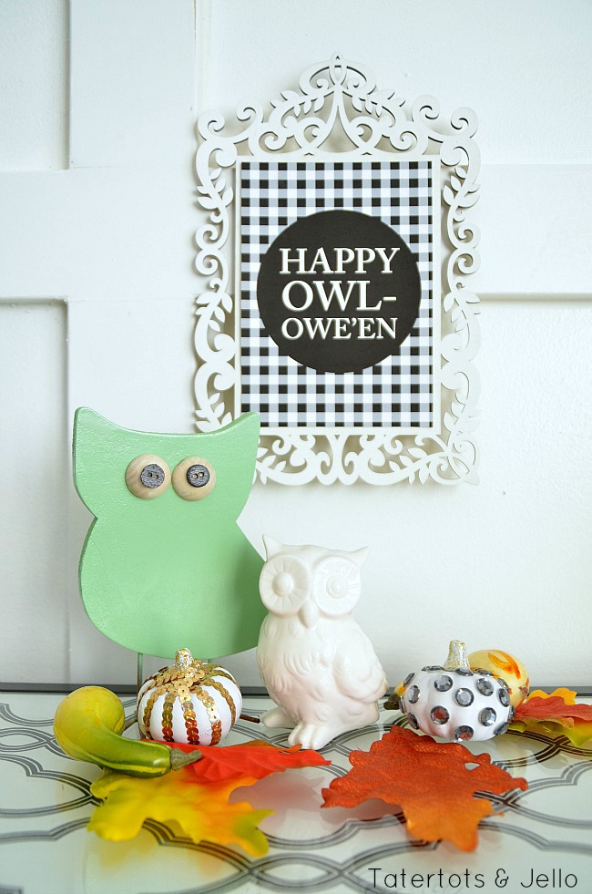 happy owleen printable and owl project