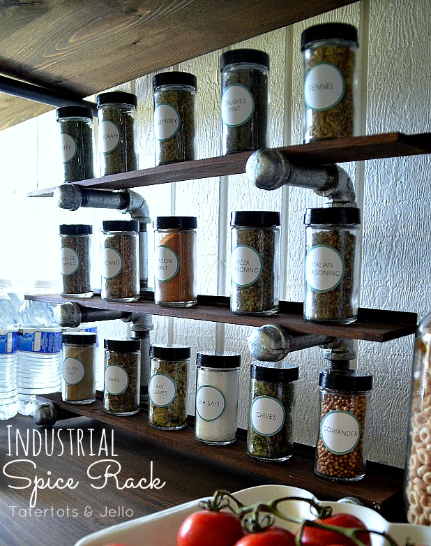 Make an Easy Industrial Spice Rack LowesCreator Tatertots and