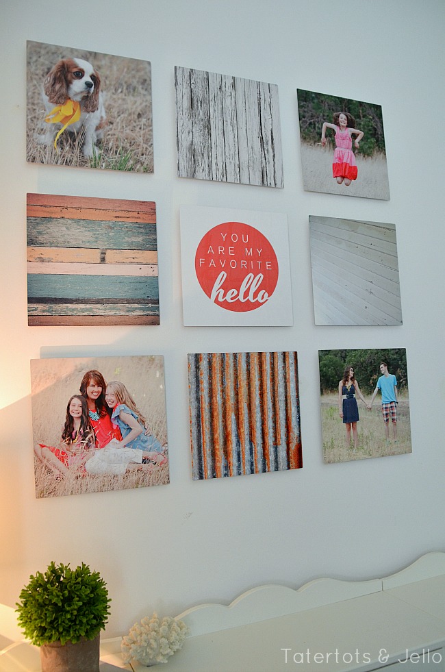 metal gallery wall using shutterfly at tatertots and jello