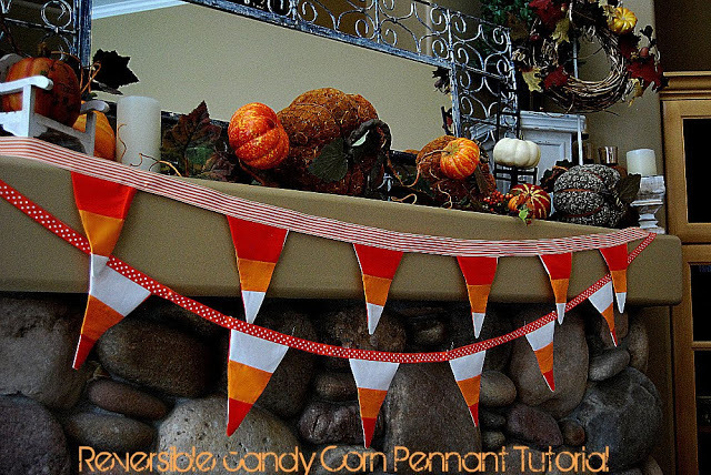 reversible candy corn banner