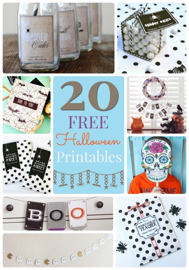 Great Ideas -- 20 Free Halloween Printables!