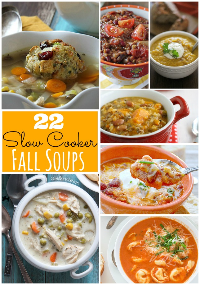 22 Slow Cooker Fall Soups!!