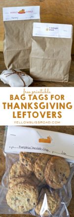 FREE Printable Thanksgiving Leftover Tags!