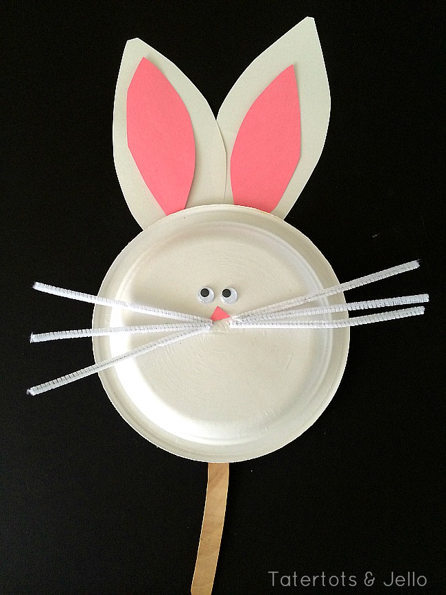 bunny paper plate mask
