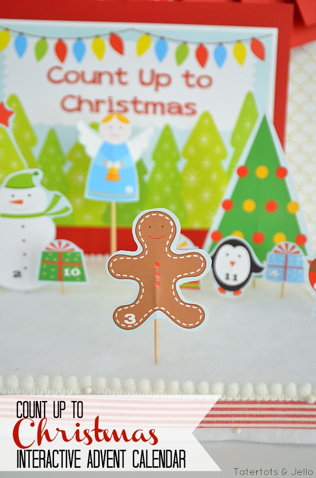 Count Up To Christmas Interactive Advent Calendar - FREE Printables! - Tatertots and Jello