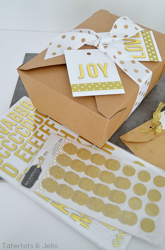 gold sparkle gift ideas at tatertots and jello