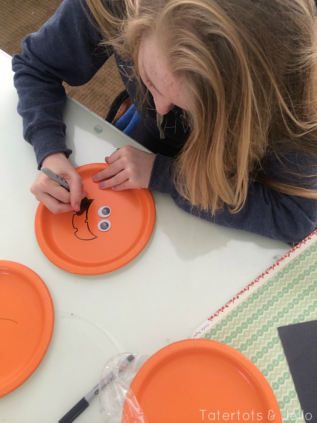 making paper plate masks with kids