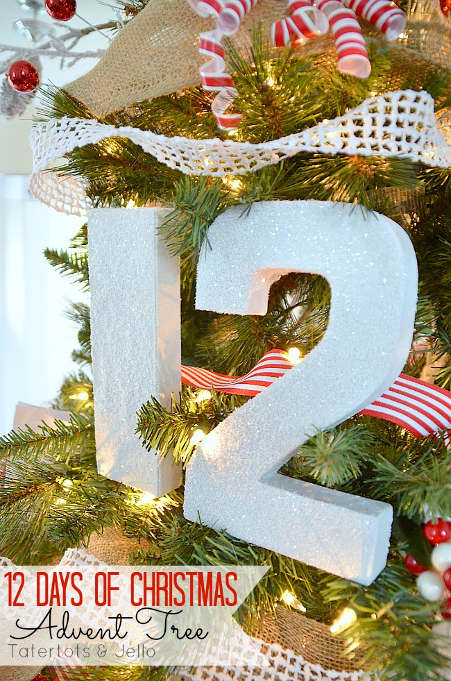 12 days of christmas advent tree tutorial at tatertots and jello