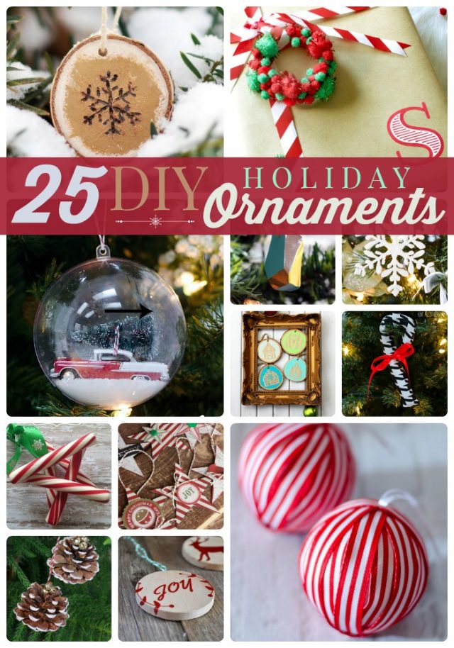 Great Ideas -- 25 DIY Holiday Ornaments!