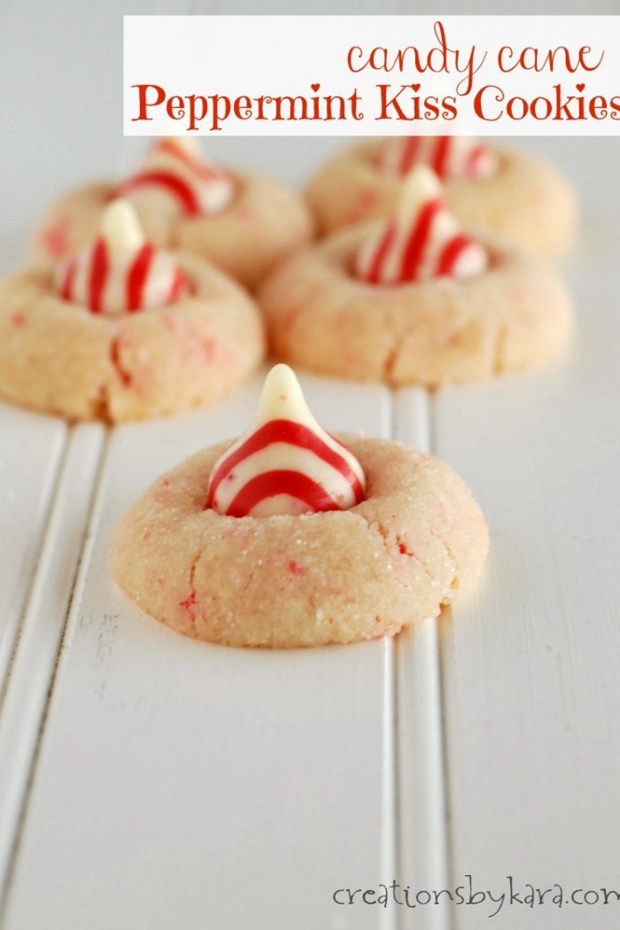 HAPPY Holidays: Candy Cane Peppermint Kiss Cookies