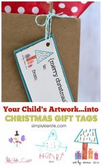 HAPPY Holidays: Christmas Gift Tags from Your Child’s Artwork!