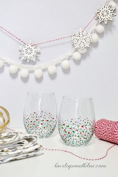 HAPPY Holidays: DIY Confetti Glasses