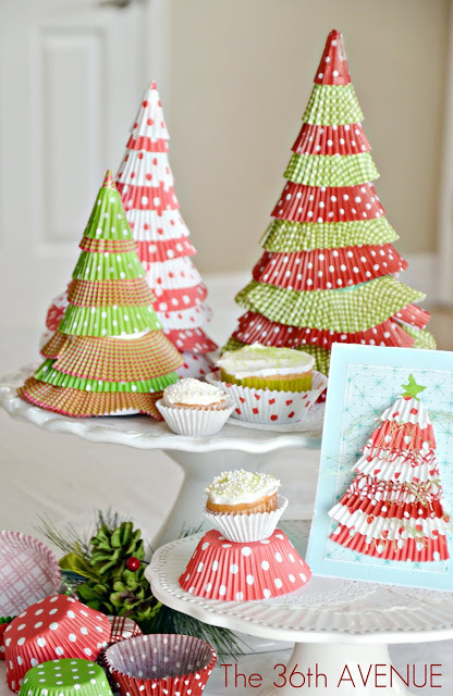 Holiday Cupcake Liner Trees 