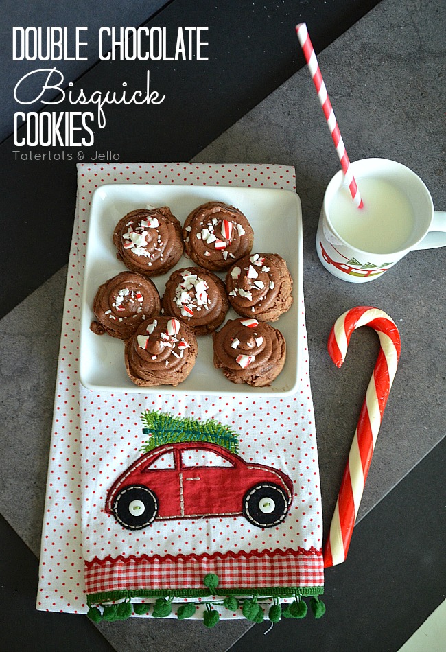 double chocolate bisquick cookie recipe tutorial at tatertots and jello