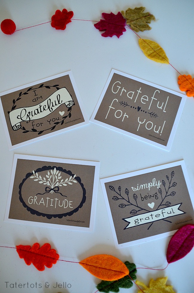gratitude free thanksgiving printables at tatertots and jello