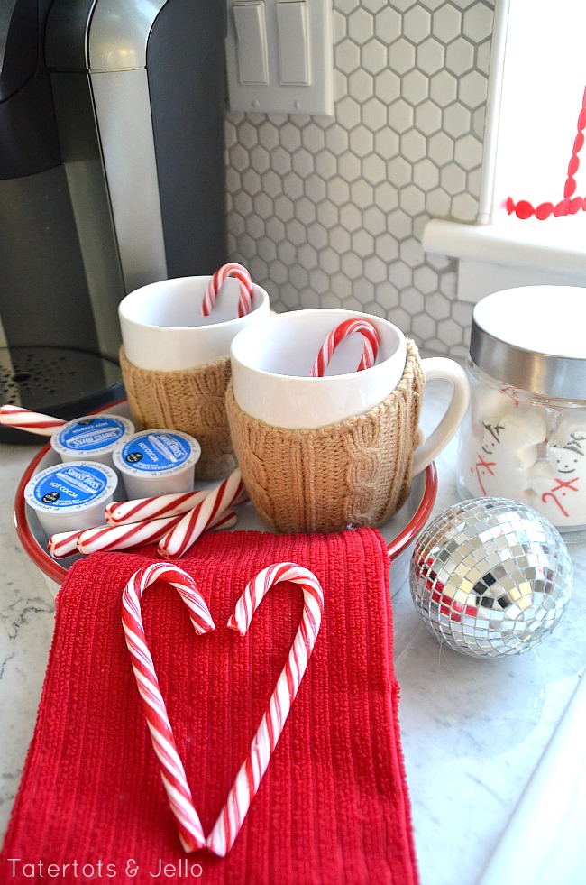 hot chocolate station at tatertots and jello