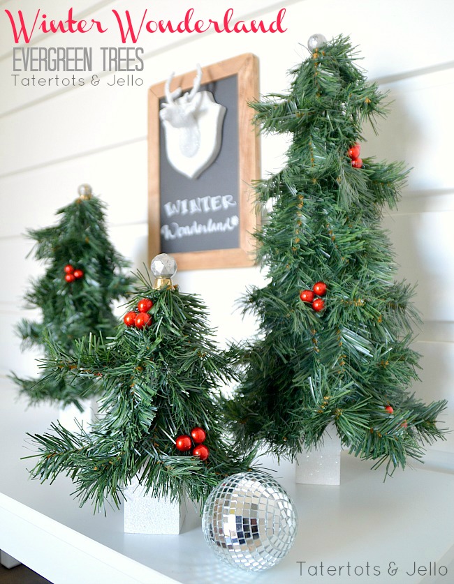 Styrofoam Christmas Trees Covered in Fabric - Ruffly Christmas