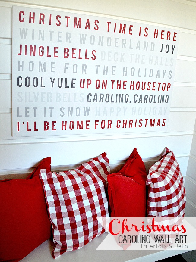 christmas caroling wall art at tatertots and jello