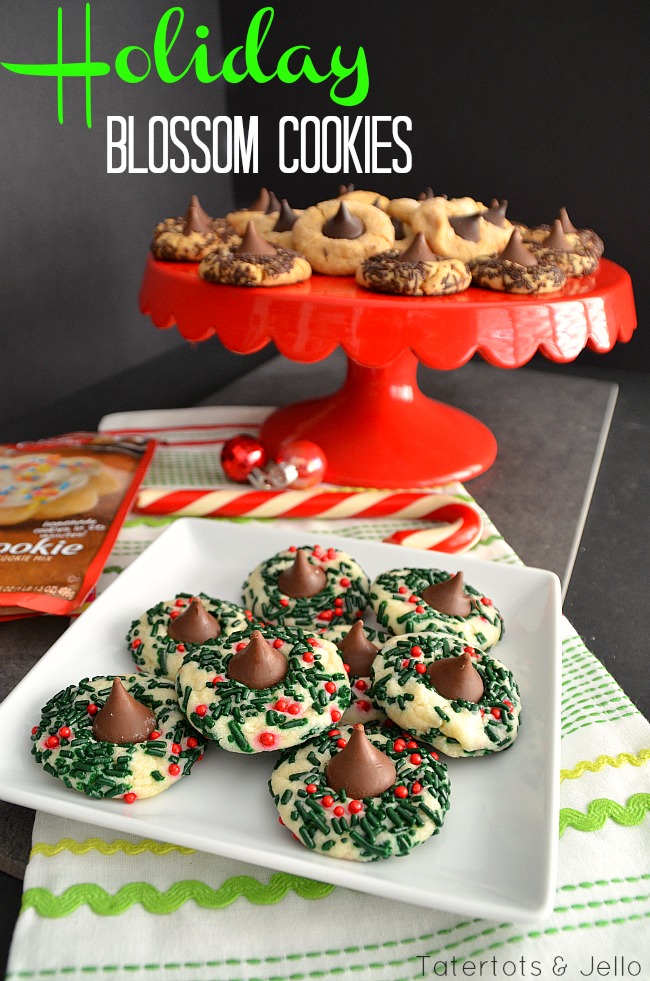 holiday blossom cookie recipe at tatertots and jello