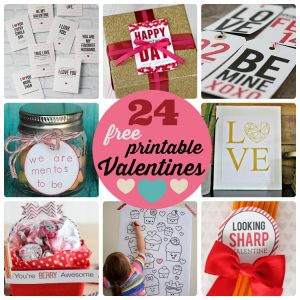 Great Ideas -- 24 Free Printable Valentines!