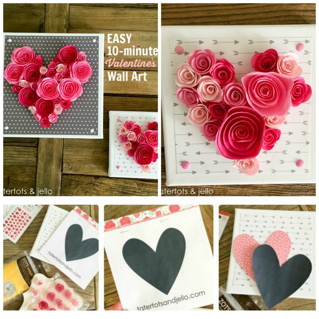 Easy 10-Minute Valentine's Day Wall Art - with free template!