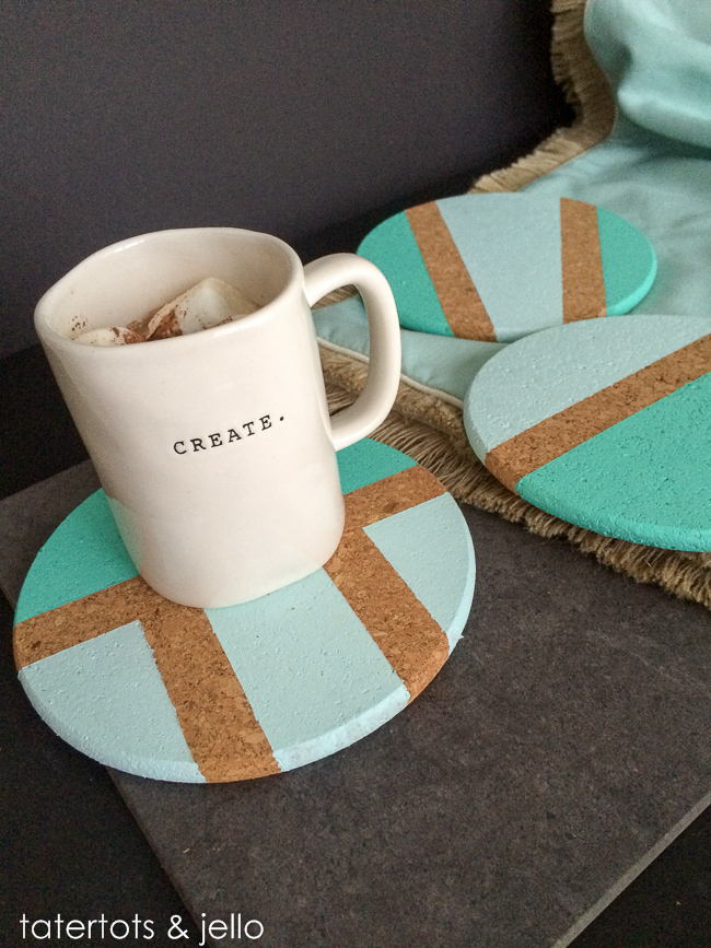 DIY Color Blocked Trivets