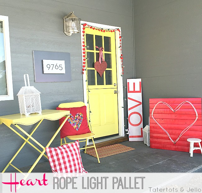 heart rope light pallet project at tatertots and jello