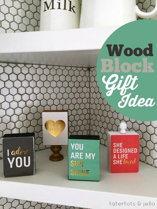 Wood Block Gift Idea!  Wood block crafts, Crafts, Easy crafts