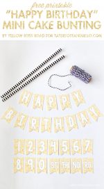 Free Printable Happy Birthday Mini Cake Bunting
