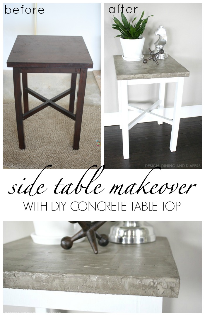 Side-Table-Makeover-using-chalky-paint-and-diy-concrete-table-top.-Get-all-the-details-on-the-blog-