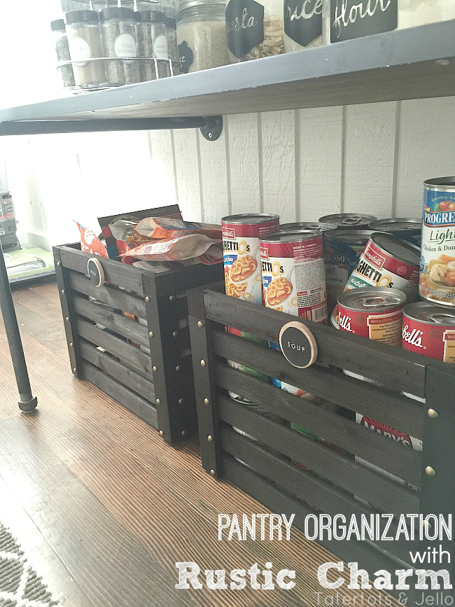 pantry organization with rustic charm at tatertots and jello