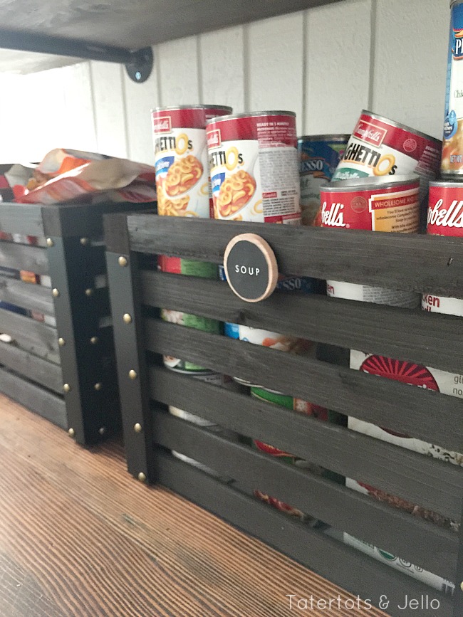 rustic pantry organization