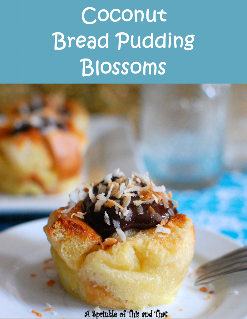 Coconut Bread Pudding Blossoms Recipe.