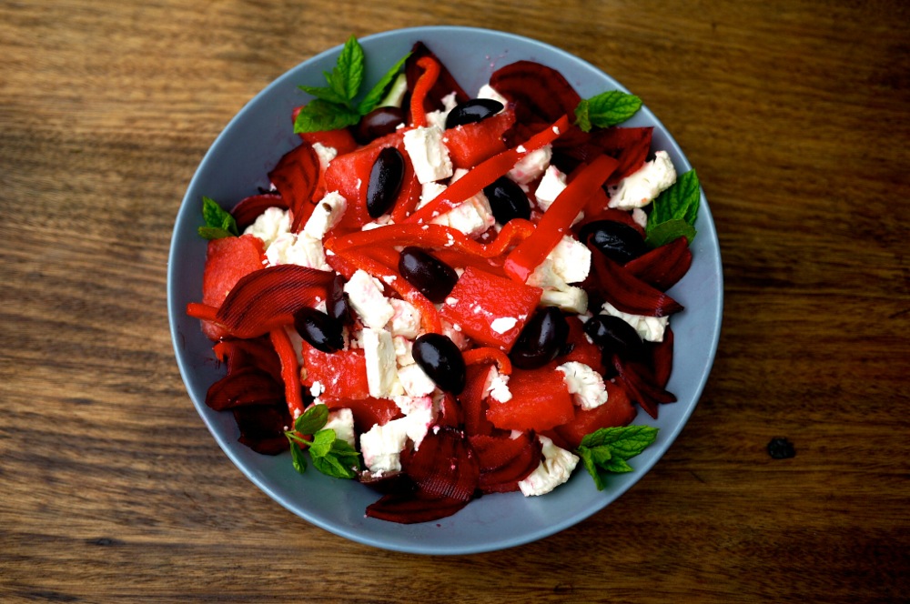 Juicy Watermelon and Beetroot Salad recipe