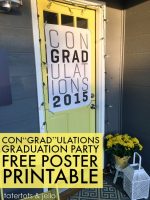 Con”grad”ulations Graduation Party Free Poster Printable!