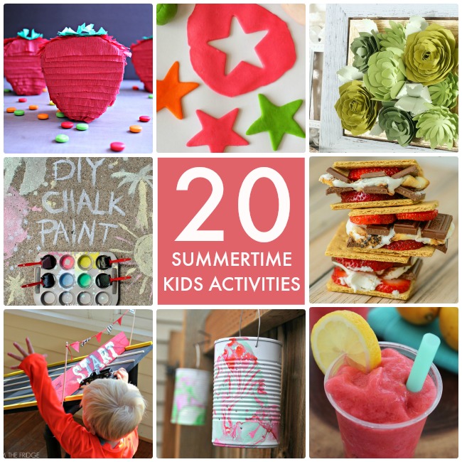 20 Summertime Kid Activities Collage