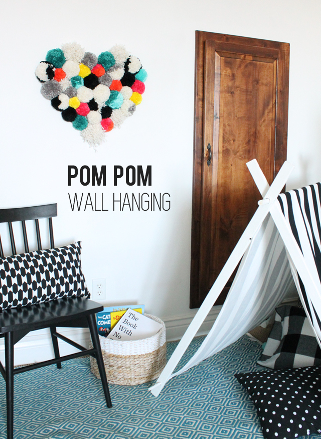 Pom Pom Wall Hanging (Super Easy DIY!) - DIY Candy