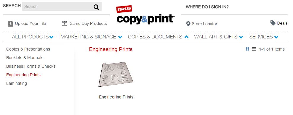 engineering prints staples screen cap