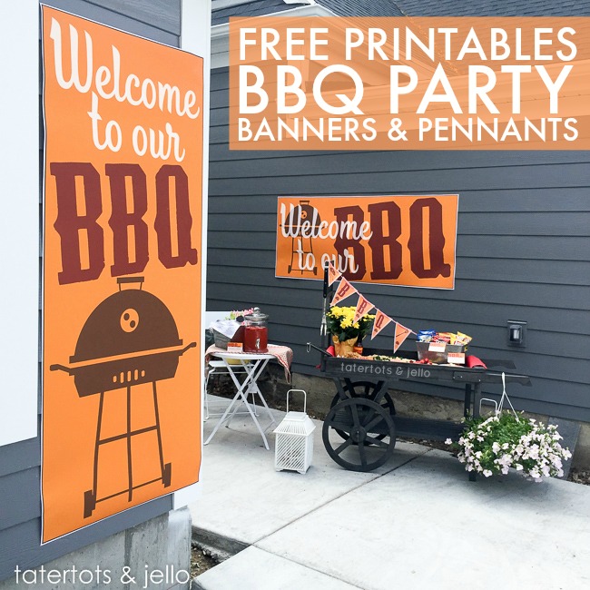 Free printable Barbecue Party banners and pennants
