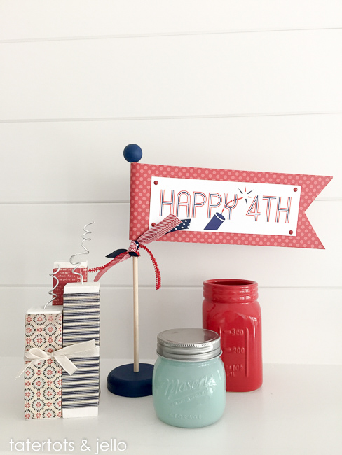 Happy Fourth free flag printable