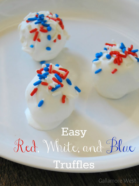 Easy Red, White, and Blue Truffles