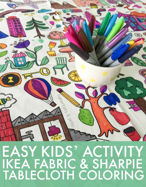 Easy Kids’ Activity Idea — Tablecloth Coloring!