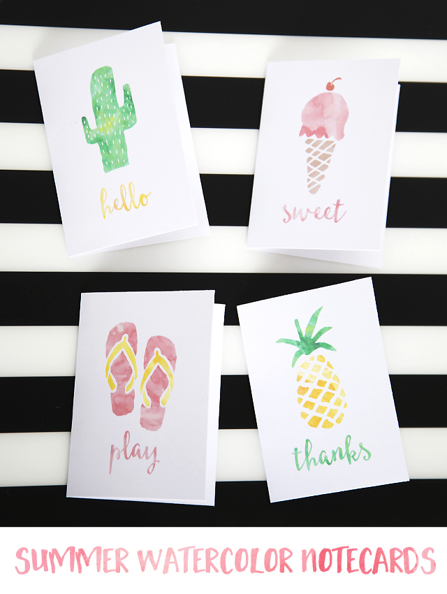 Summer Watercolor Notecards