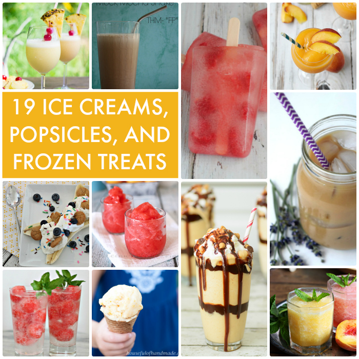 19 Ice Creams Popsicles and Frozen Treats