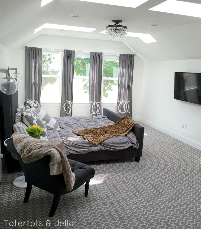 1905 cottage master bedroom grey and white