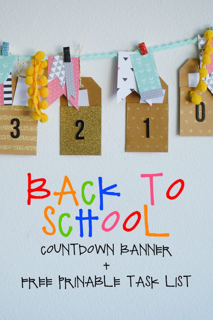 Back to School Countdown Pocket Banner